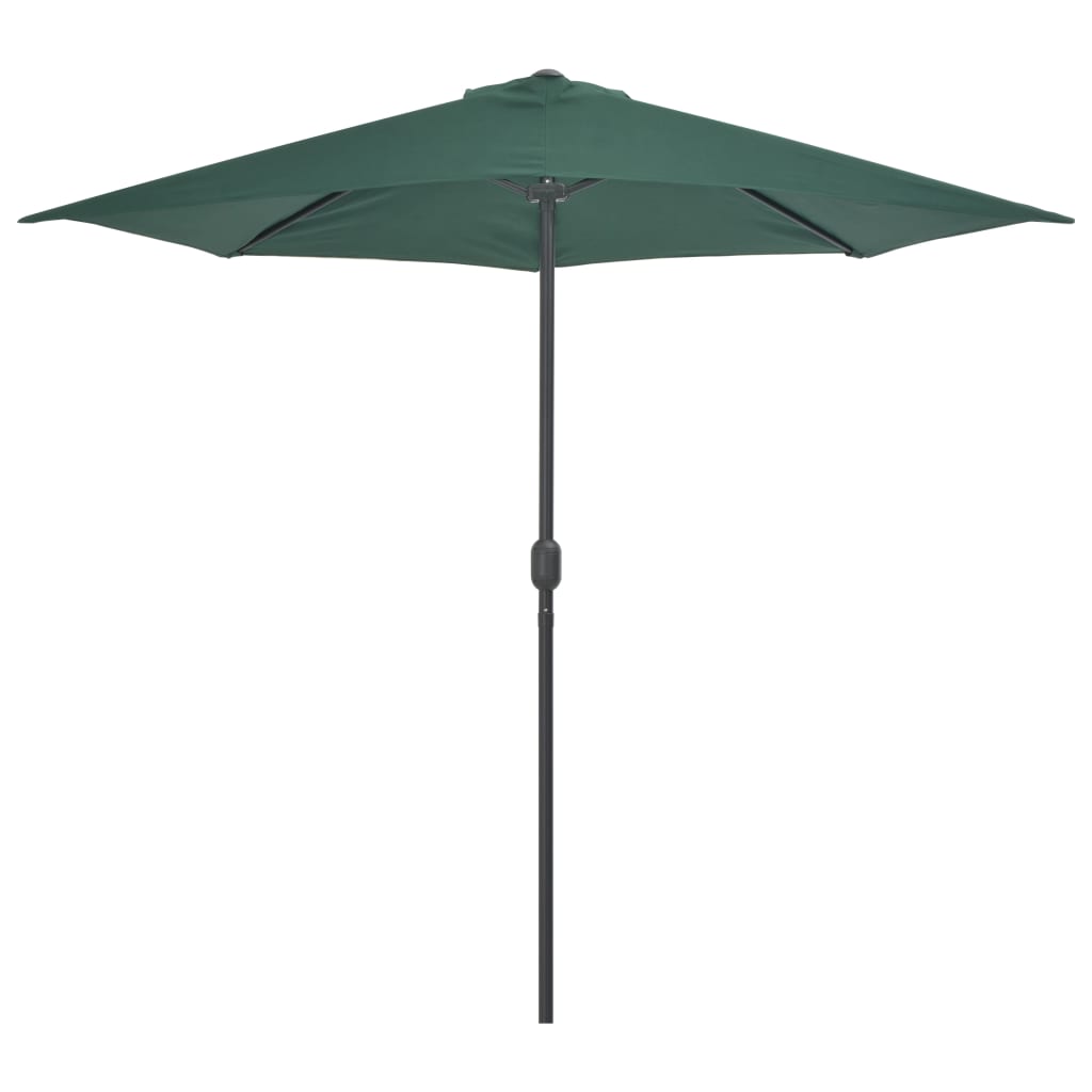 Umbrela de soare de balcon, vidaXL, Aluminiu, 270 x 135 x 245 cm, Verde