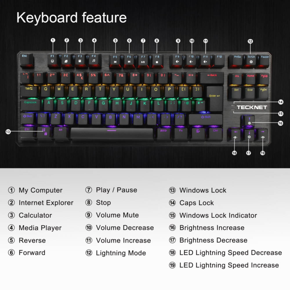 X705 LED Illuminated Gaming Keyboard геймърска клавиатура с