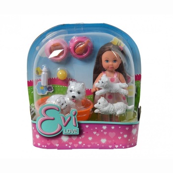 Set de joaca Evi Love - Catelusi, 12 cm Set de joaca Evi Love - Catelusi, 12 cm