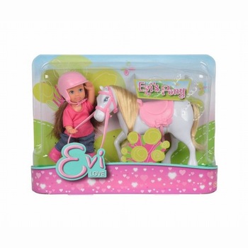Set de joaca Evi Love - Ponei alb, 12 cm Set de joaca Evi Love - Ponei alb, 12 cm