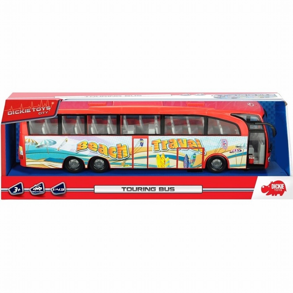 Masinuta Dickie Toys - Autocar Beach Travel, 30 cm