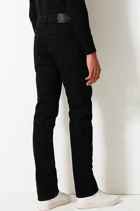Marks & Spencer, Blugi regular fit, Negru, W32-L29