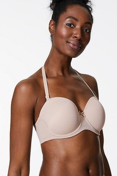 Marks & Spencer, Set de sutiene cu bretele multifunctionale - 2 piese, Negru/Roz piersica Marks & Spencer, Set de sutiene cu bretele multifunctionale - 2 piese, Negru/Roz piersica