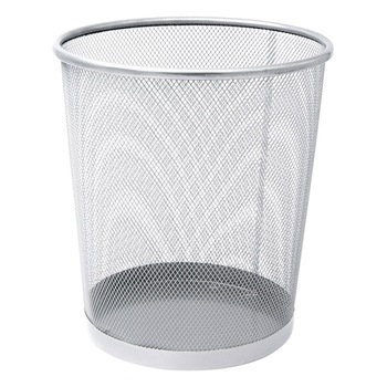 Cos de gunoi din metal pentru birou, 8.5lt, gri Cos de gunoi din metal pentru birou, 8.5lt, gri