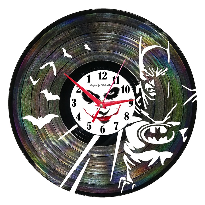 Стенен часовник винилов Batman, с обратен механизъм