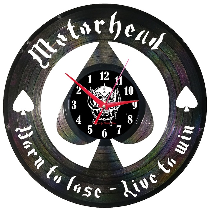 Стенен часовник винилов Motorhead, с обратен механизъм