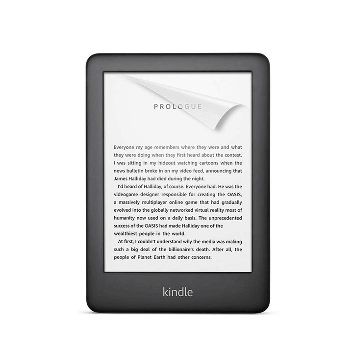Комплект 2 в 1 за четец на електронни книги Kindle 2019 10-то поколение с капак KRASSUS тип оригами и екранно фолио, черно