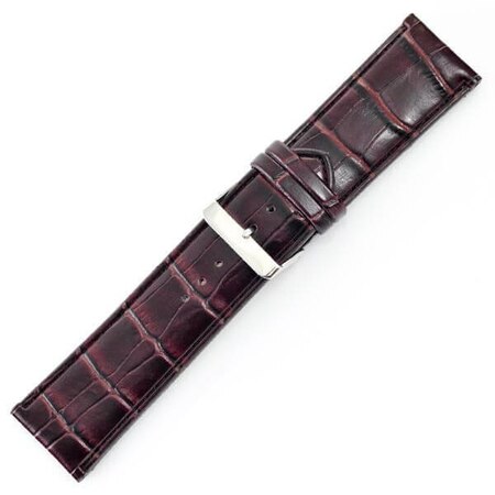 Curea ceas piele ecologica , 22 mm, Maro Inchis