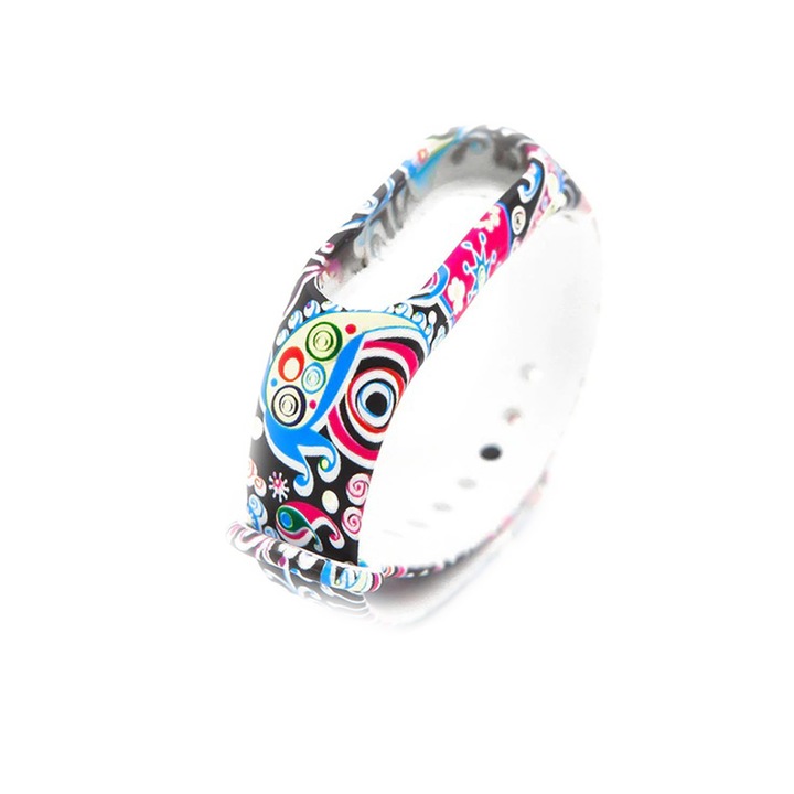 Каишка Xiaomi Mi Band 5 и Mi Band 6, Силикон, Черен