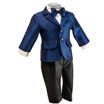 Set 5 piese Costum Botez Blu 6-9 Set 5 piese Costum Botez Blu 6-9