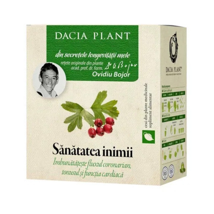 Ceai „Sanatatea Inimii”, 50 g, Dacia Plant – Infuzie naturala pentru sustinerea sistemului cardiovascular si mentinerea sanatatii inimii