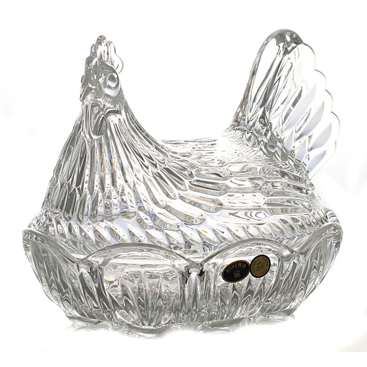 Suport cristal pentru oua model "Pasare" 21.5 cm