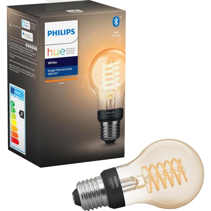 Philips Hue White Bluetooth A60 7W 2100K E27 filament LED fényforrás
