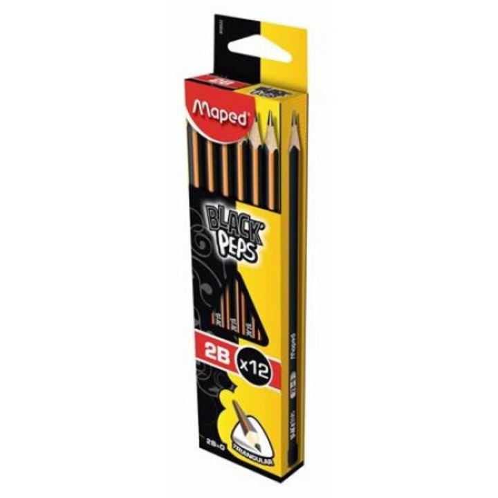 MAPED "Black`Peps" 2B háromszögletű grafitceruza