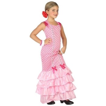 Costumatie Flamenco fetite 3-4 ani, roz Costumatie Flamenco fetite 3-4 ani, roz