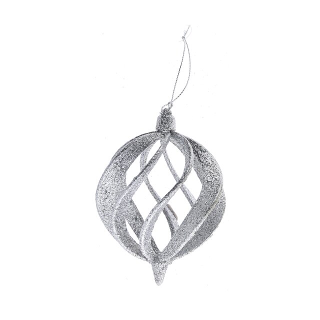 Glob de plastic argintiu, 11.5 x 8 cm