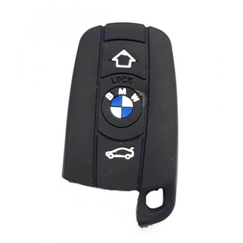 Husa silicon pentru cheie auto compatibil BMW 2 butoane, negru