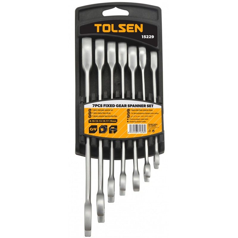 Set 7 chei de piulite combinate fixe Tolsen Cr-V