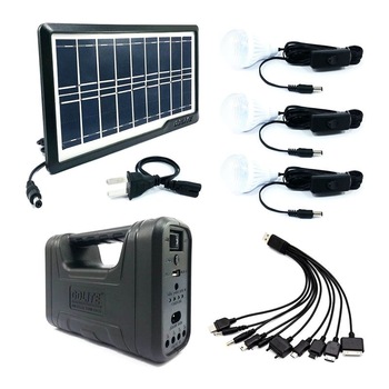 Sistem Solar pentru Camping cu 3 Becuri, Panou Solar Inclus, Port USB, Radio FM, MP3 Player, Lanterna cu Led-uri, Tensiune 110 - 240 V, 50/60 Hz, Design Modern, Negru Sistem Solar pentru Camping cu 3 Becuri, Panou Solar Inclus, Port USB, Radio FM, MP3 Player, Lanterna cu Led-uri, Tensiune 110 - 240 V, 50/60 Hz, Design Modern, Negru