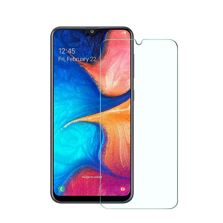 Стъклен протектор за Samsung A105/M105 Galaxy A10/M10+Подарък химикал с лого Phone+, Прозрачен