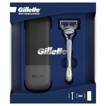 Set cadou Gillette Skinguard: Aparat de ras + carcasa de voiaj Set cadou Gillette Skinguard: Aparat de ras + carcasa de voiaj