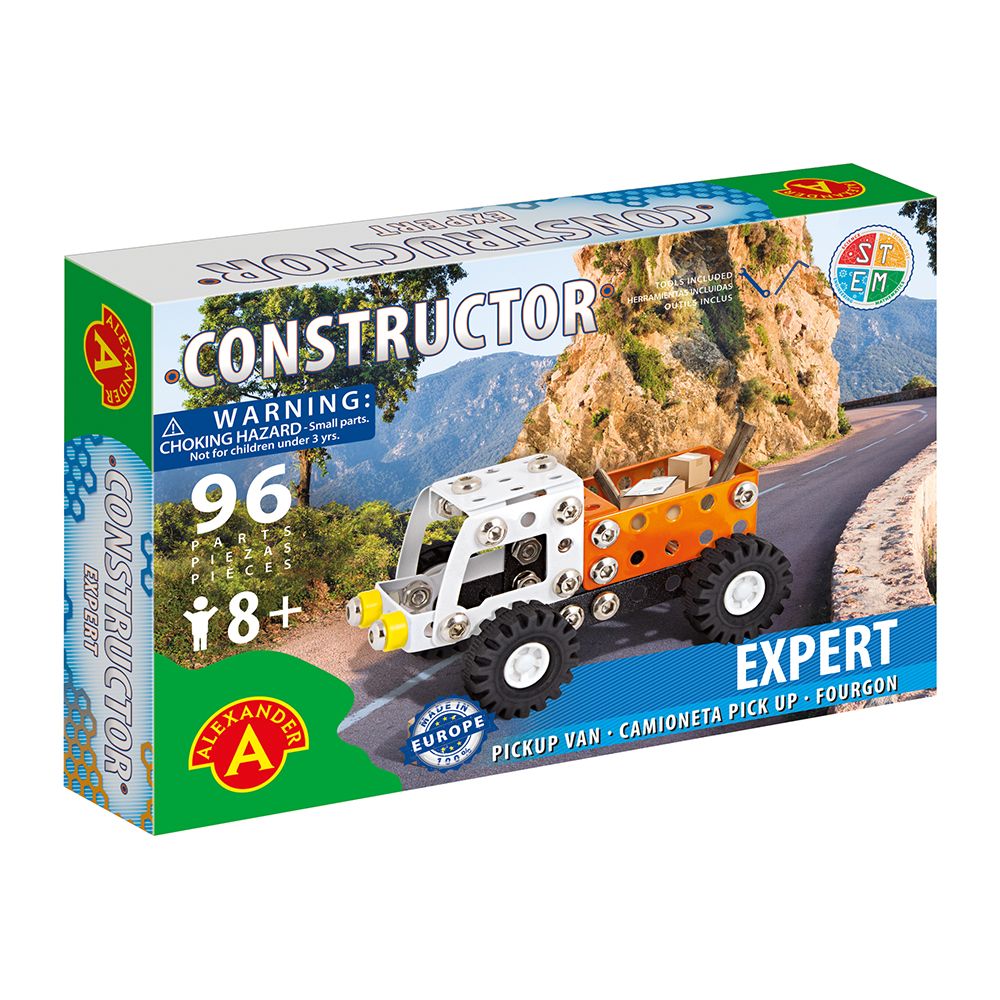 Set constructie, Alexander, 96 piese metalice Constructor Expert Camion Pick-up