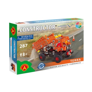 Set constructie, Alexander, 287 piese metalice Constructor Terra Basculanta Set constructie, Alexander, 287 piese metalice Constructor Terra Basculanta