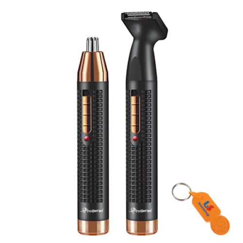 Set Trimmer profesional facial 2 in 1 - Gemei 3120 + Breloc personalizat cu fisa pentru supermarket