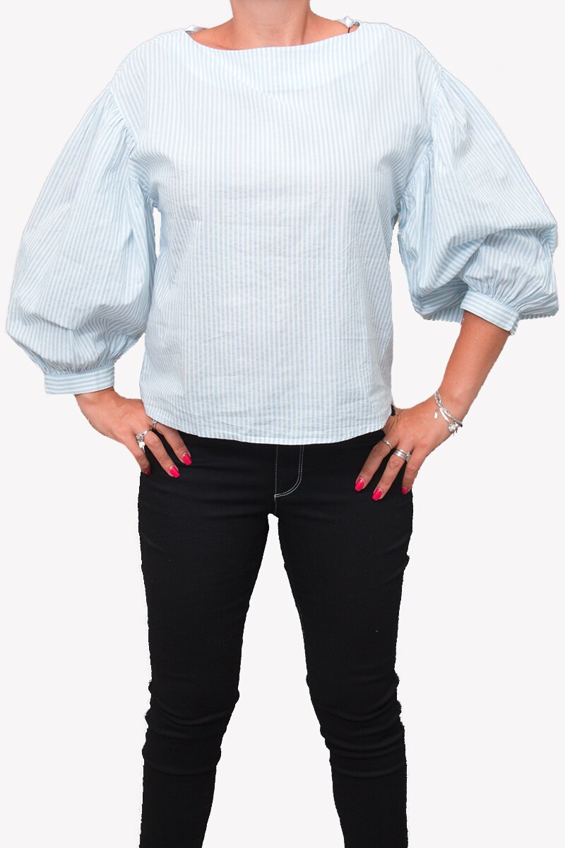 Bluza din bumbac Sisters Point 2, Albastru