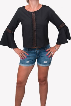 Bluza cu broderie Sisters Point 1, Negru Bluza cu broderie Sisters Point 1, Negru