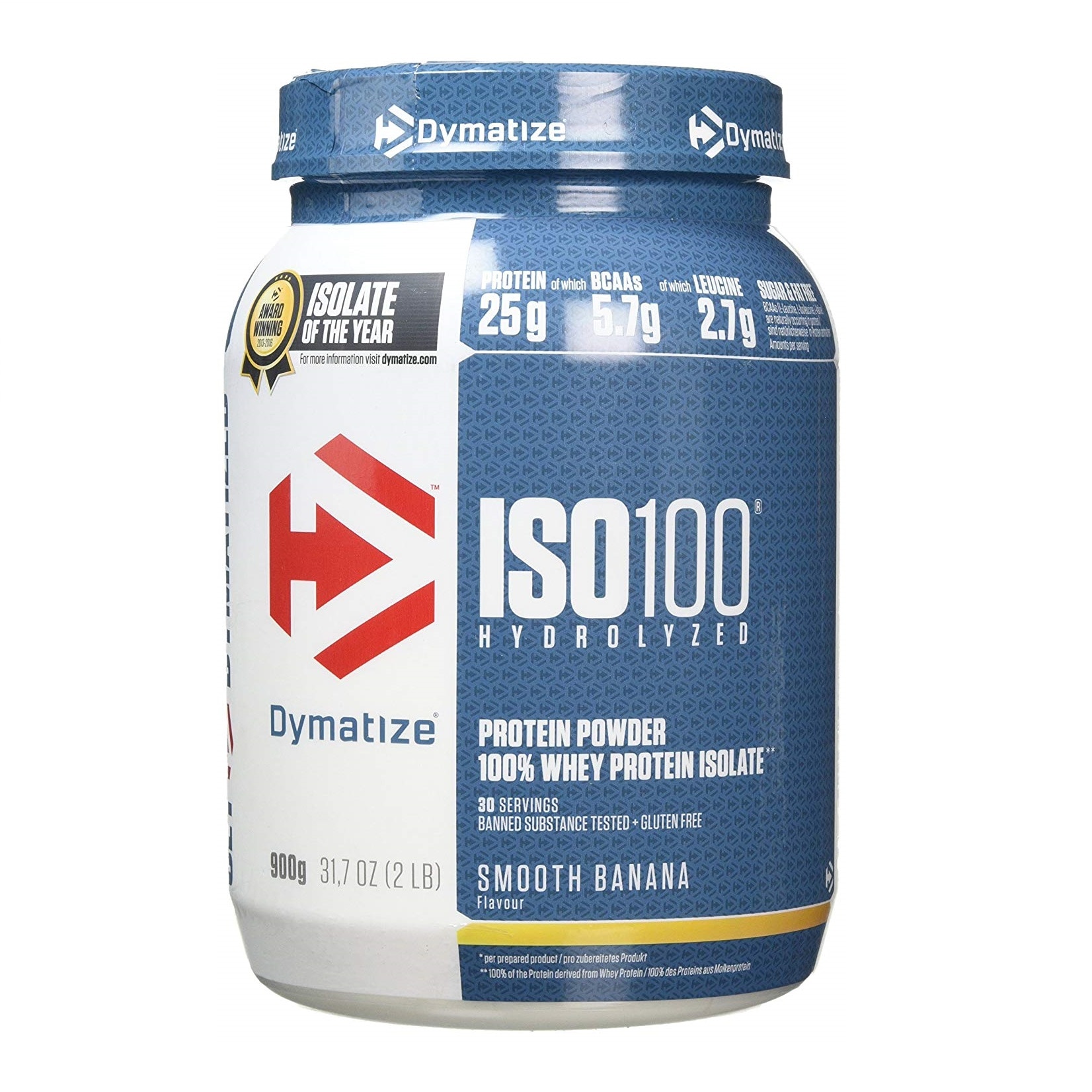 Proteina, Dymatize, ISO 100, aroma banane, 900 g