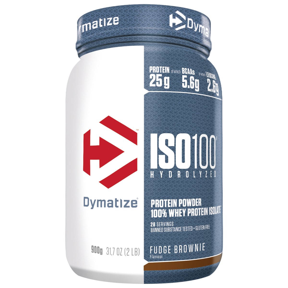 Proteine, Dymatize, ISO 100, aroma fudge brownie, 900 g