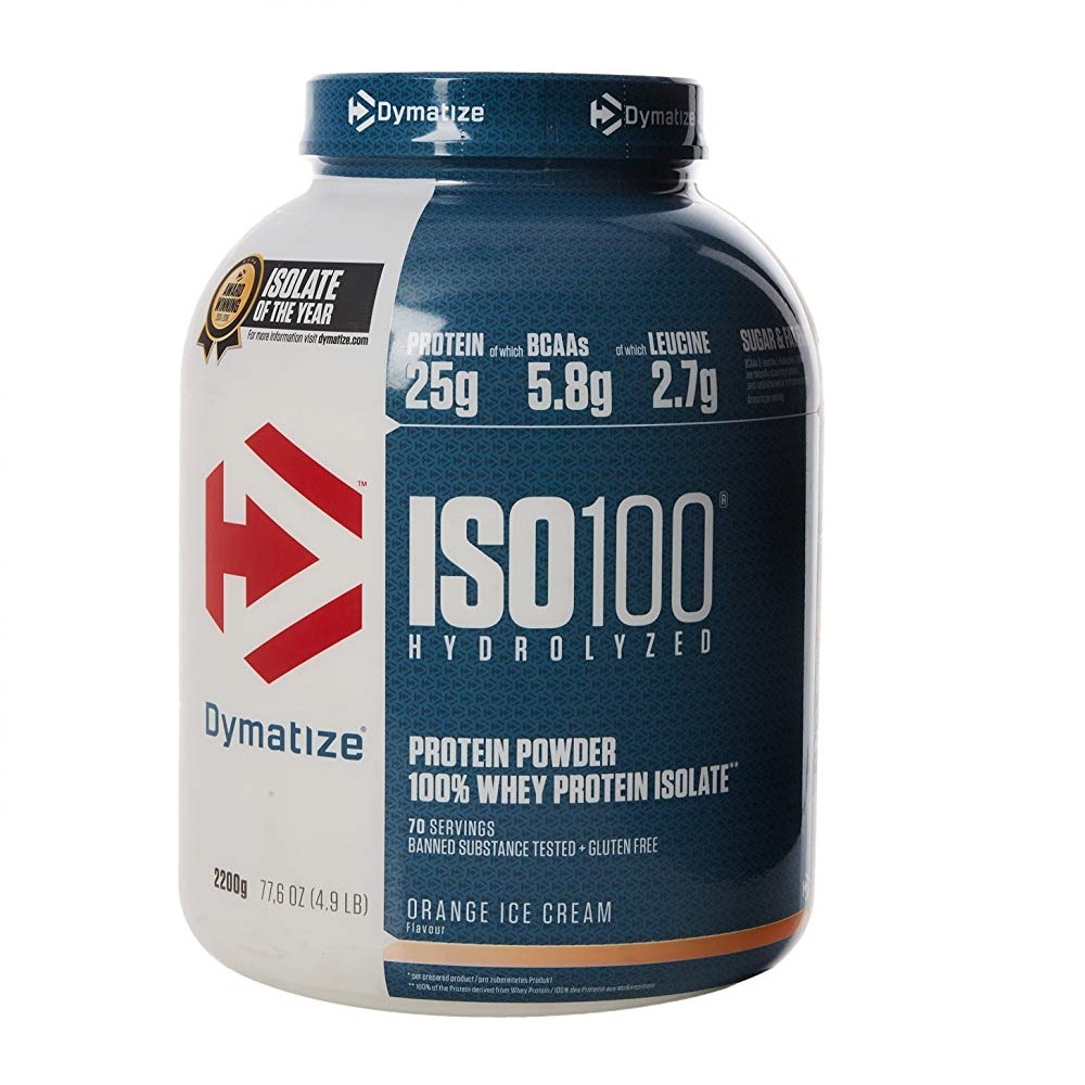 Proteina, Dymatize, ISO 100, aroma inghetata de portocale, 2.2 KG