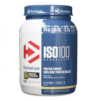 Proteine, Dymatize, ISO 100, aroma vanilie, 900 g