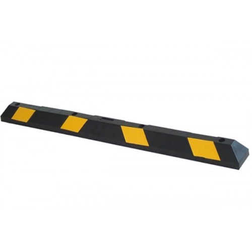 Opritor roata masina pentru parcare, Sigtra, 1830 mm, cauciuc, benzi reflectorizante