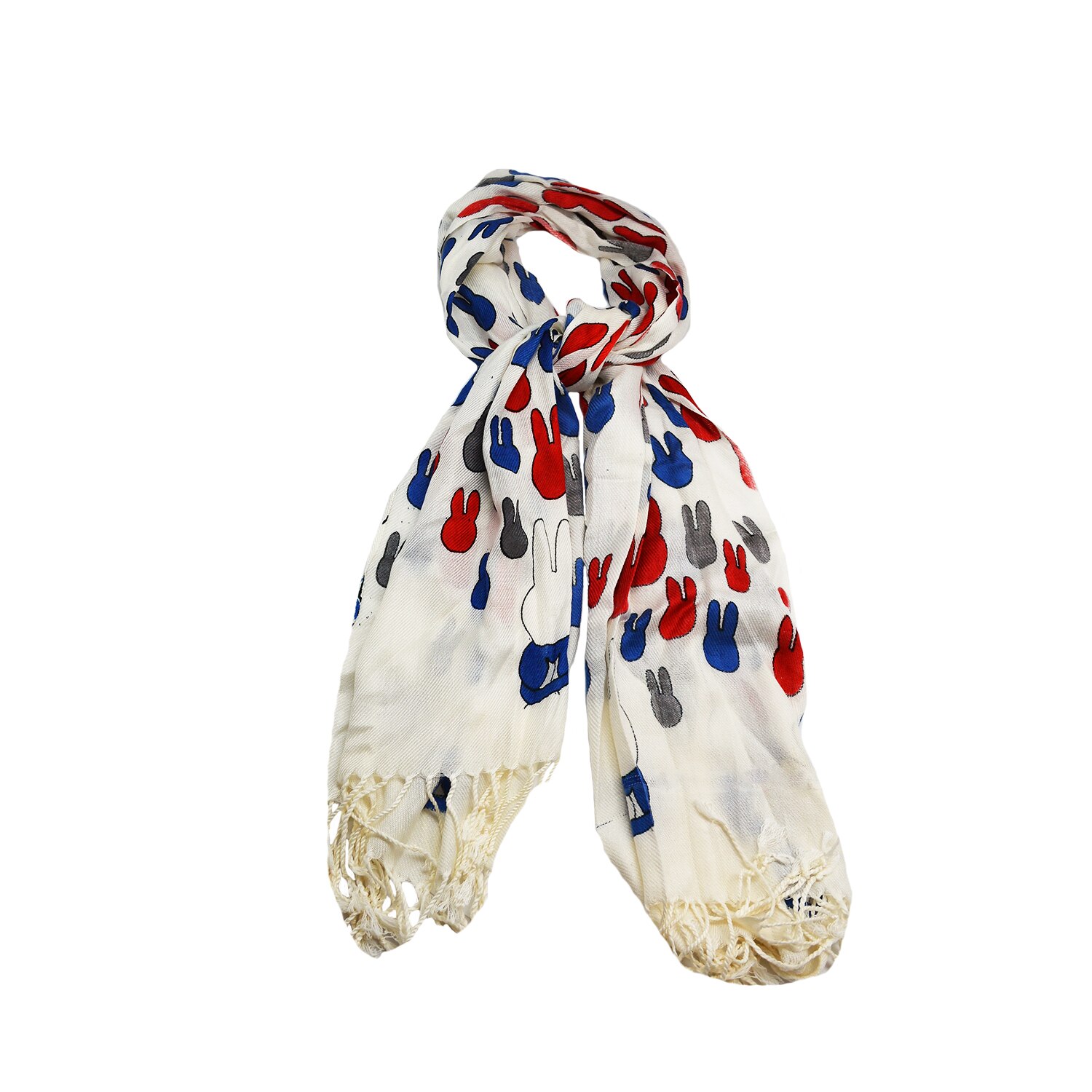 Esarfa BUNNY 170x65cm, Viscoza/Bumbac, Multicolor