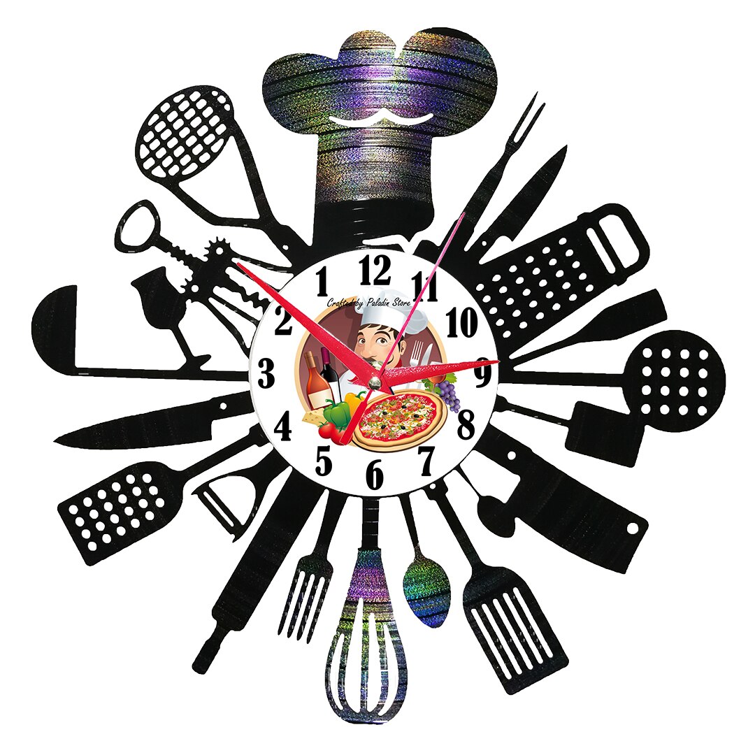 Ceas de perete disc vinil sens invers - Masterchef