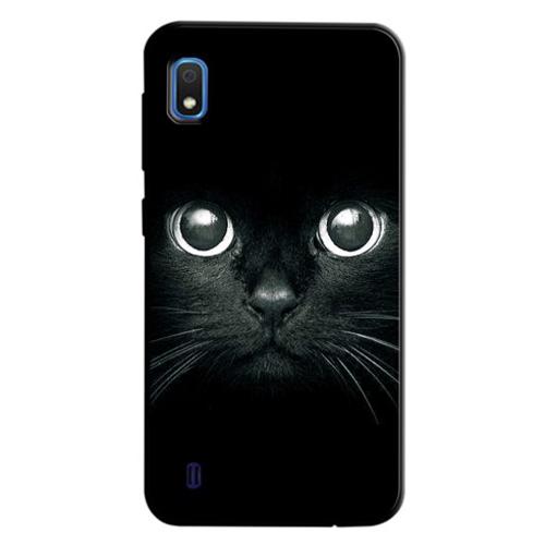Carcasa Husa Samsung Galaxy A10 model Cat Eyes, Antisoc + Folie sticla securizata Samsung Galaxy A10 Tempered Glass Viceversa