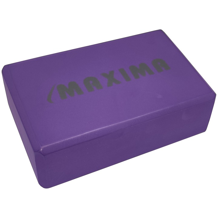 Bloc de yoga, MAXIMA, 23x15x7,5 cm, violet