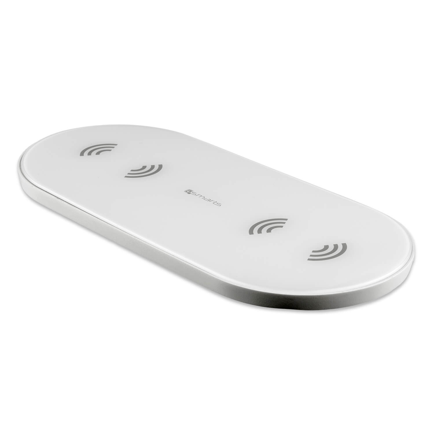 Suport dublu pentru alimentare wireless si iesire USB , 4smarts Inductive Charger VoltBeam All In 2x5W, alb