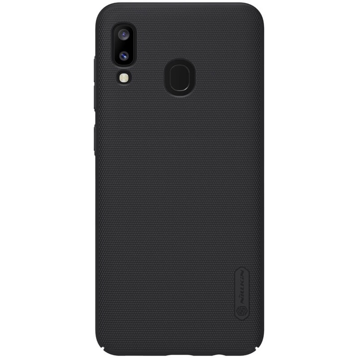 Husa protectie spate din plastic texturat negru, pentru Samsung Galaxy A20- Nillkin Frosted Shield