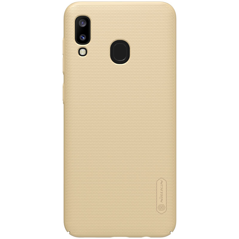 Husa protectie spate din plastic texturat auriu, pentru Samsung Galaxy A20- Nillkin Frosted Shield