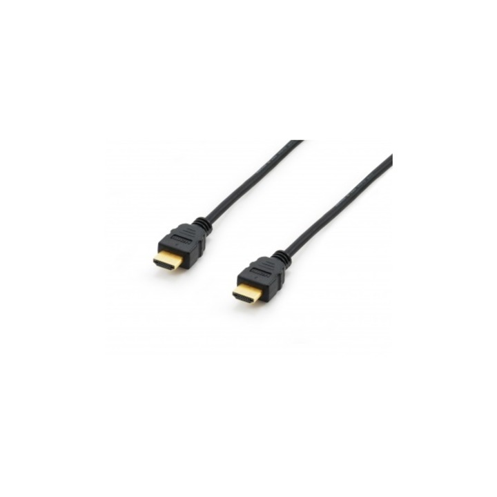 Equip - 119371 (HDMI2.0, apa/apa, 4K/60Hz, HDR, aranyozott, 5m) fekete kábel