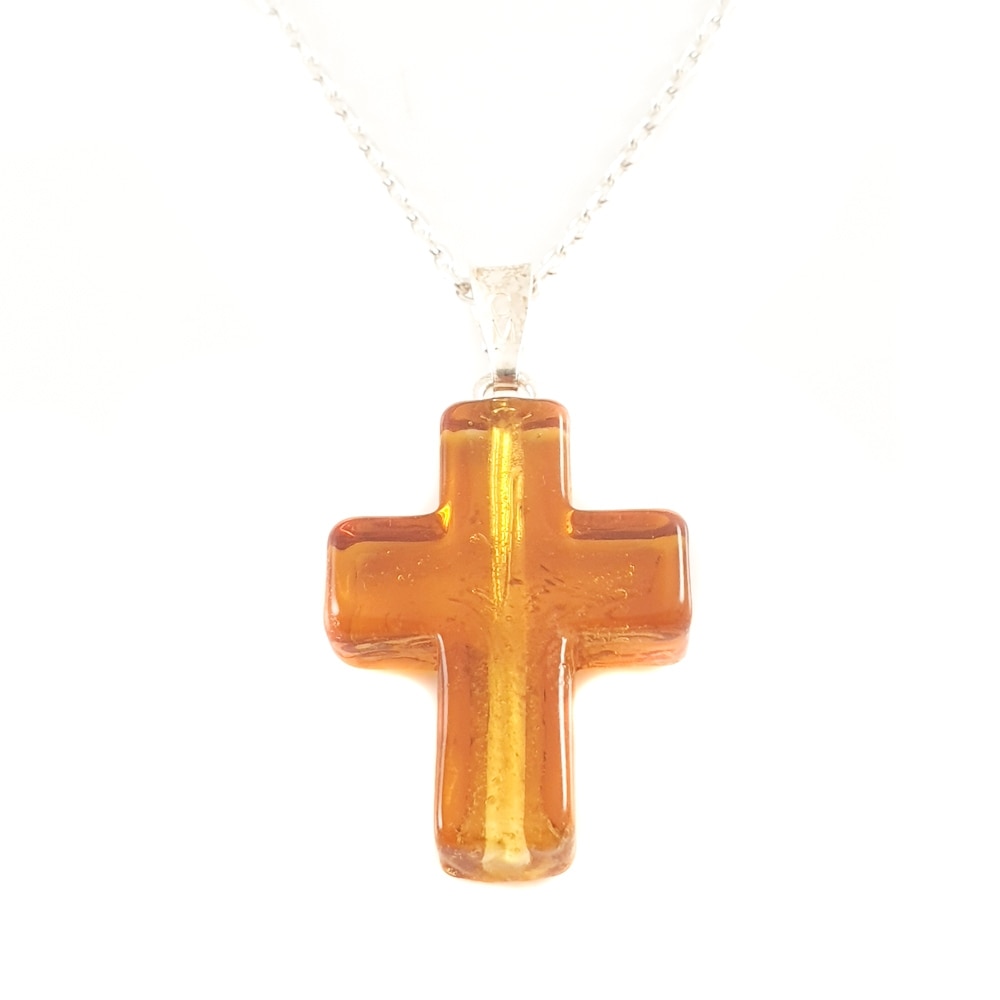 Colier argint si sticla de Murano Venice