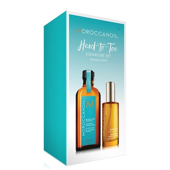 Set Moroccanoil Head to Toe: Ulei de corp, 50 ml si Tratament pntru toate tipurile de par, 100 ml Set Moroccanoil Head to Toe: Ulei de corp, 50 ml si Tratament pntru toate tipurile de par, 100 ml