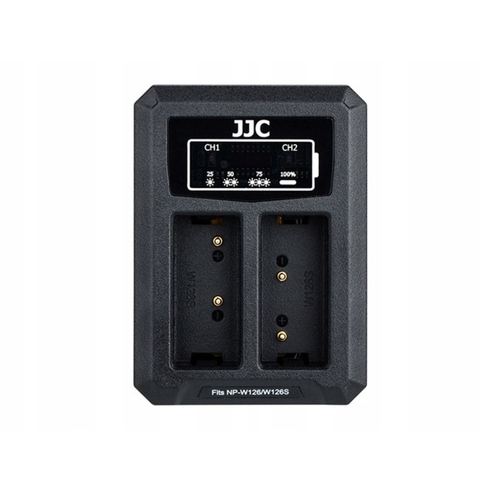 Kettős USB töltő, JJC, Fuji Np-w126 / Np-w126s, fekete