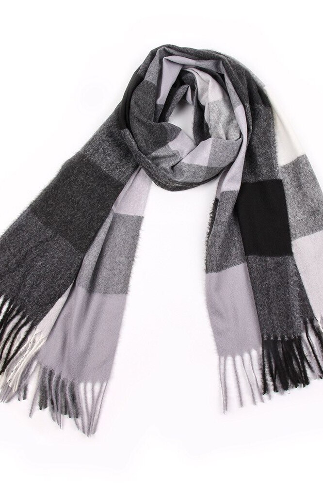 Sal casmir Wild Winter, nuante de gri,imprimeu geometric