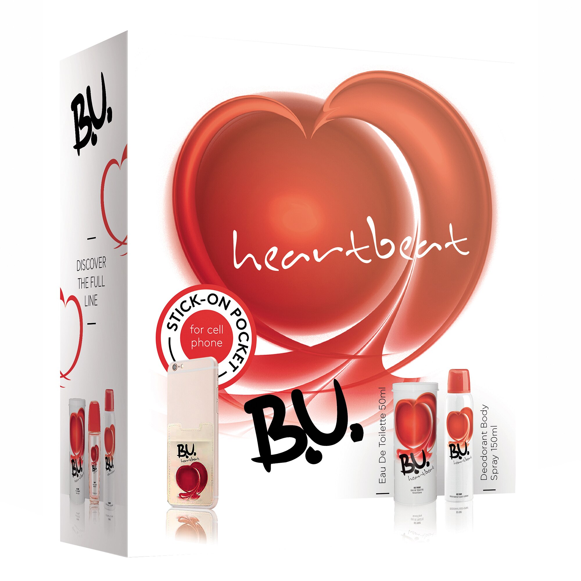 Set BU Heartbeat, Dama: Apa Toaleta, 50 ml + Deo Spray, 150 ml