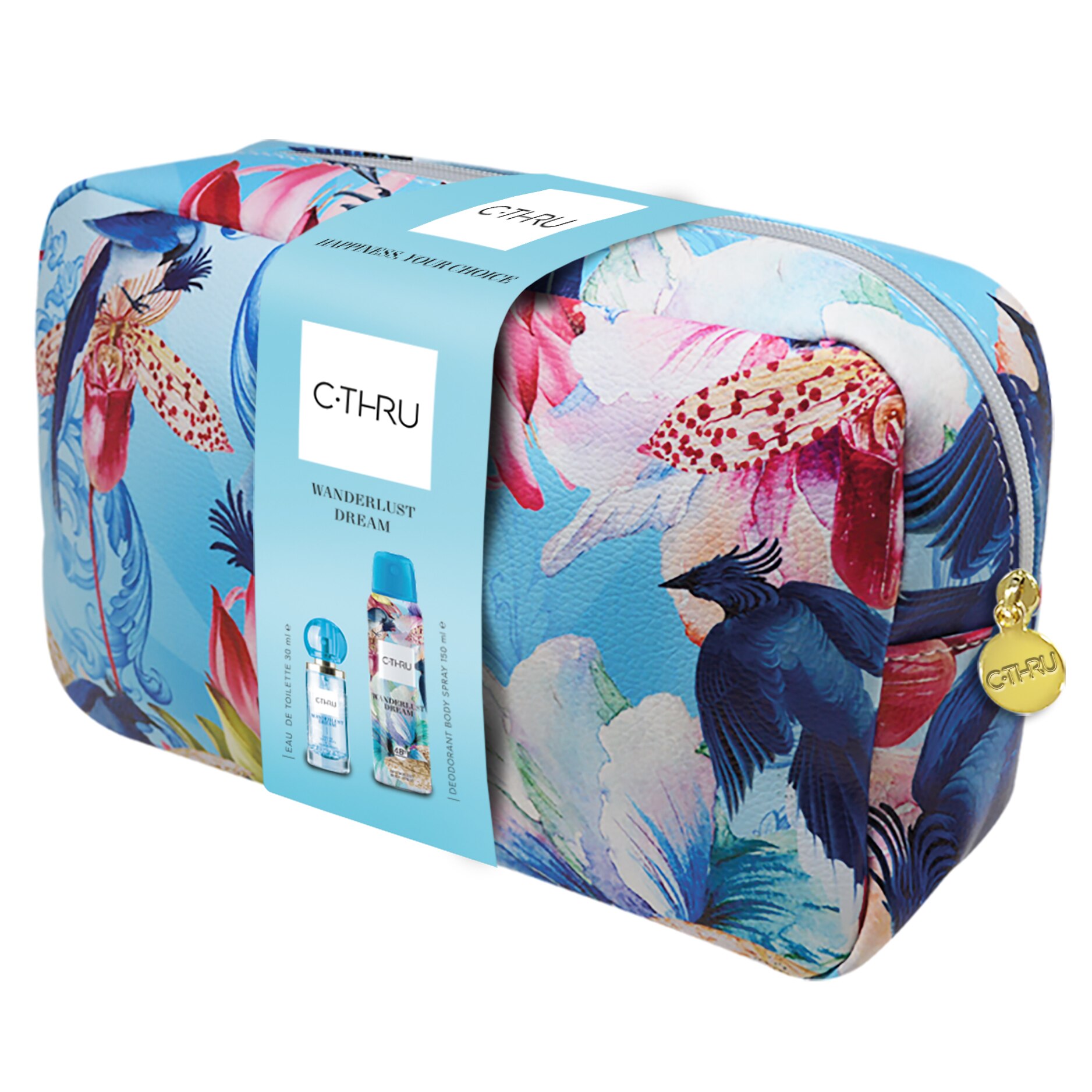 Set C-Thru Wanderlust Borseta, Dama: Apa Toaleta 30, ml + Deo Spray, 150 ml