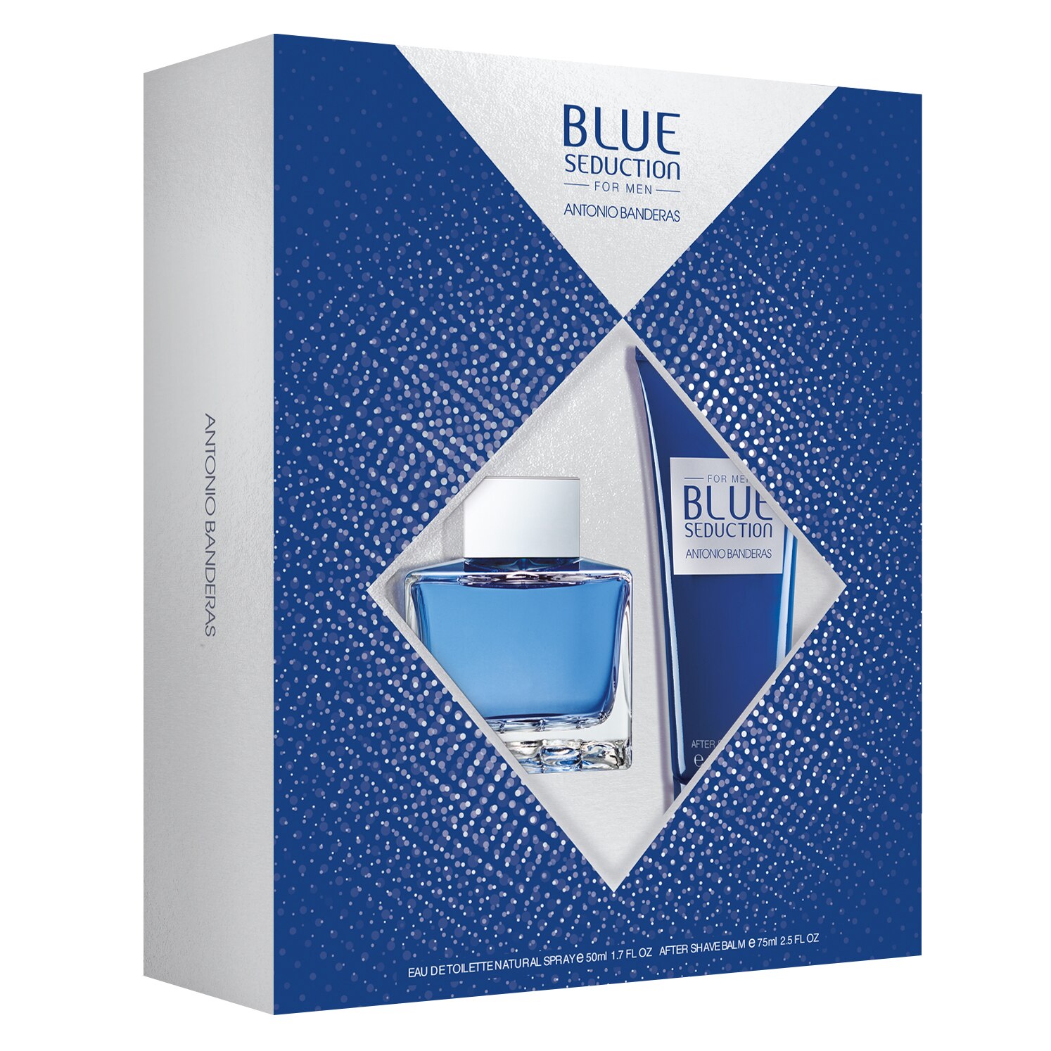 Set Antonio Banderas Blue Seduction, Barbati: apa de toaleta, 50 ml + after shave balsam, 75 ml